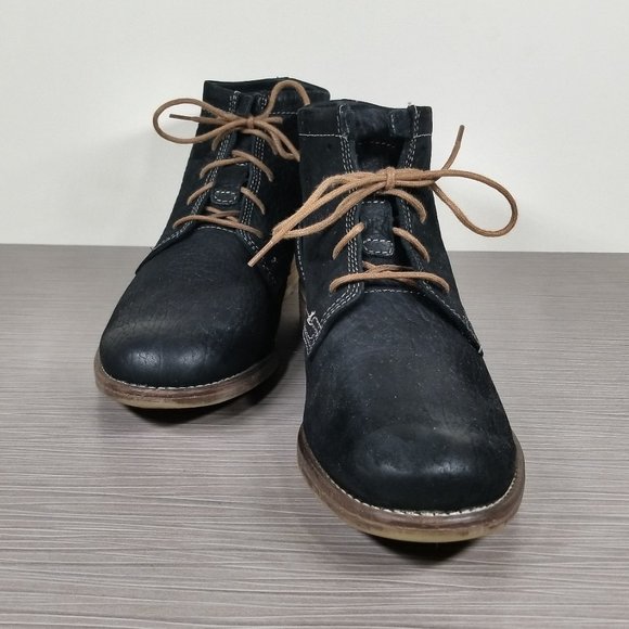 Josef Siebel Sienna Lace-up Booties, Black Leather, Womens Size 7.5 US / 38 - Picture 4 of 13
